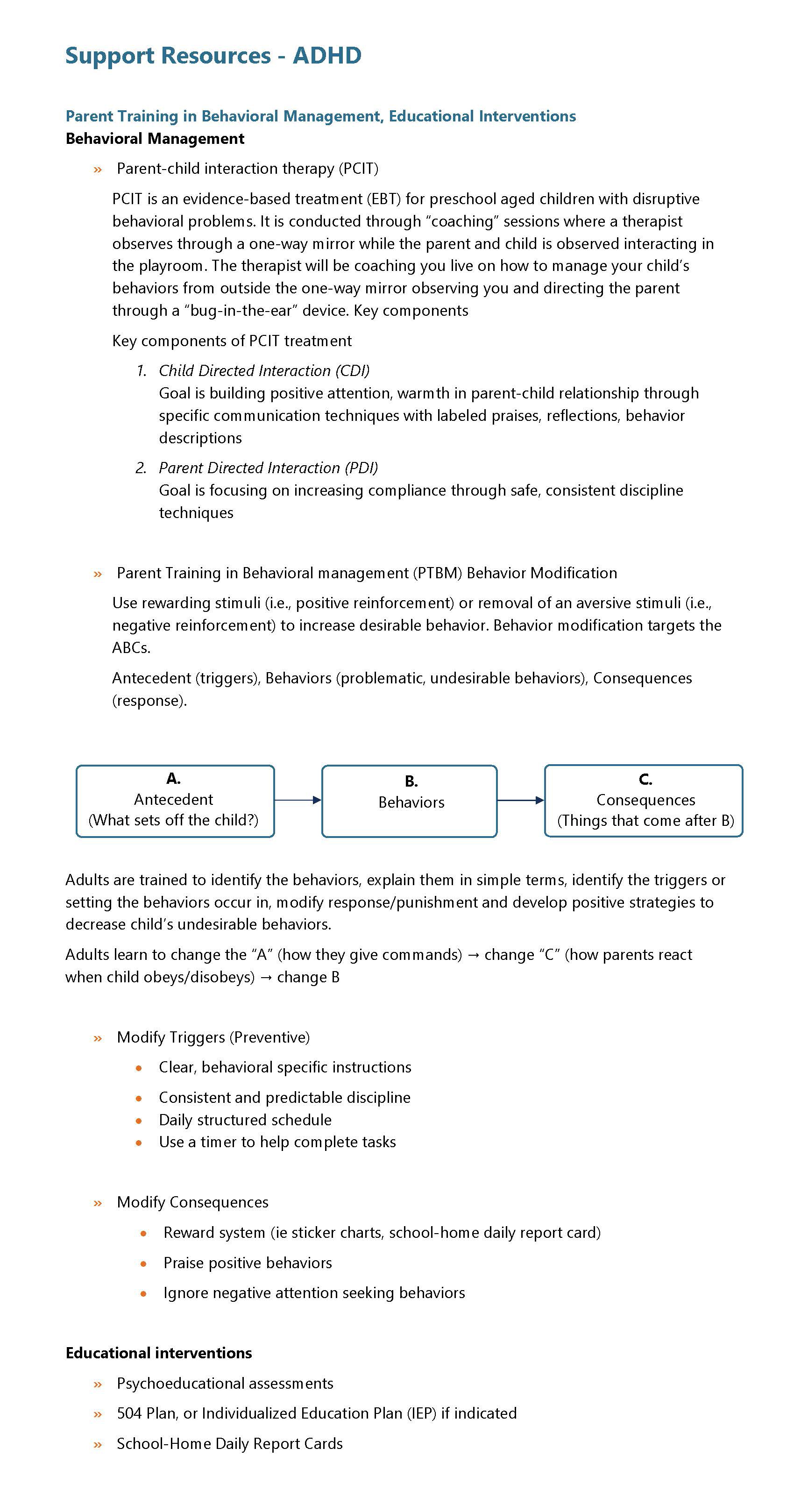Cal-MAP | Provider Resources | ADHD & Behavioral Challenges
